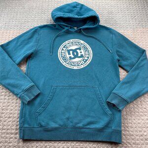 DC Shoes Sweater Hoodie Men Large L Teal Pullover Activewear Skater Skateboard